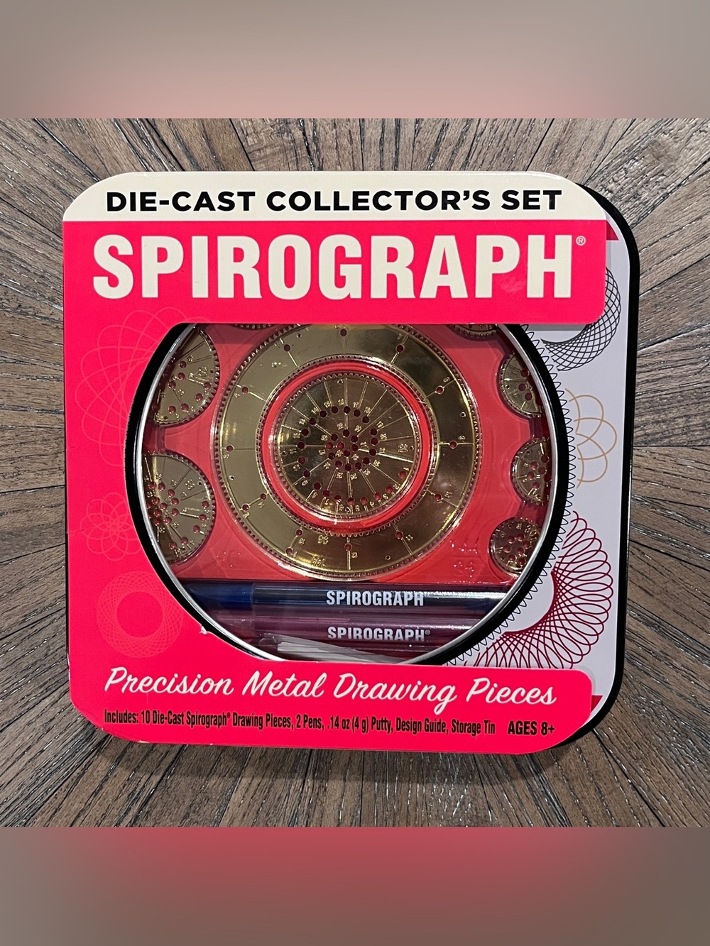 Spirograph Die-Cast Collector's Set Metal Precision Drawing Pieces NEW